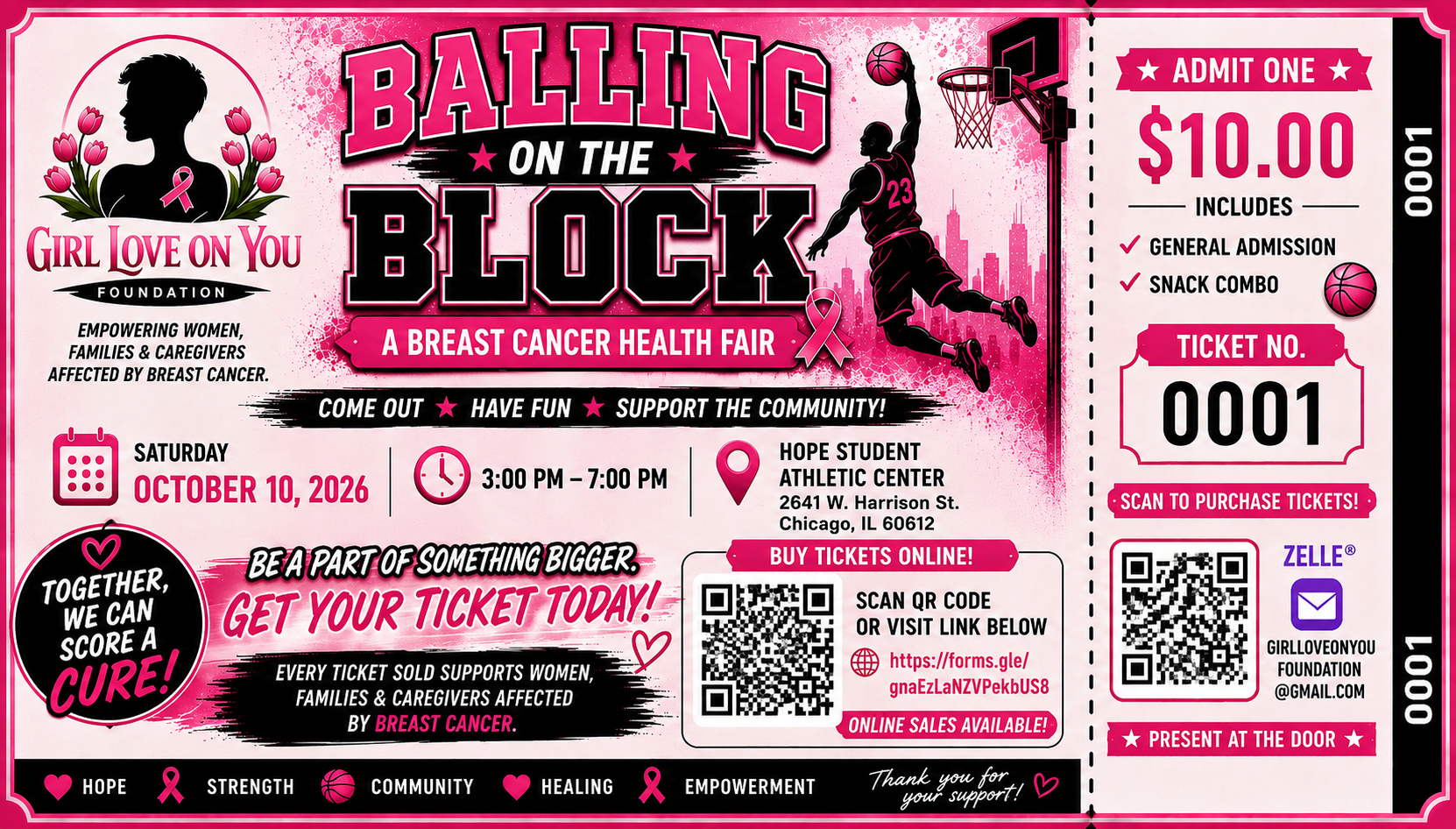BALLING ON THE BLOCK TICKET