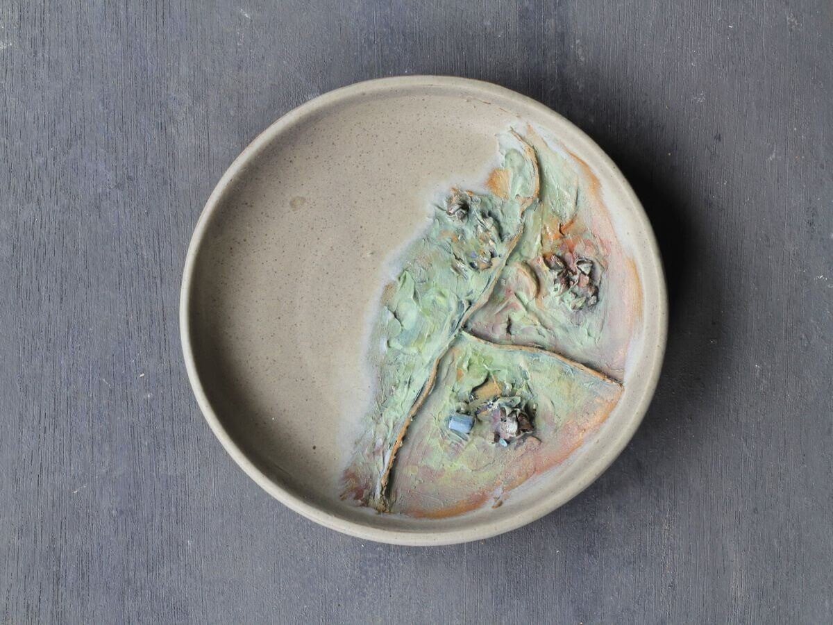 Connemara Landscape Trinket Dish — Hand-Carved Stoneware, One of a Kind