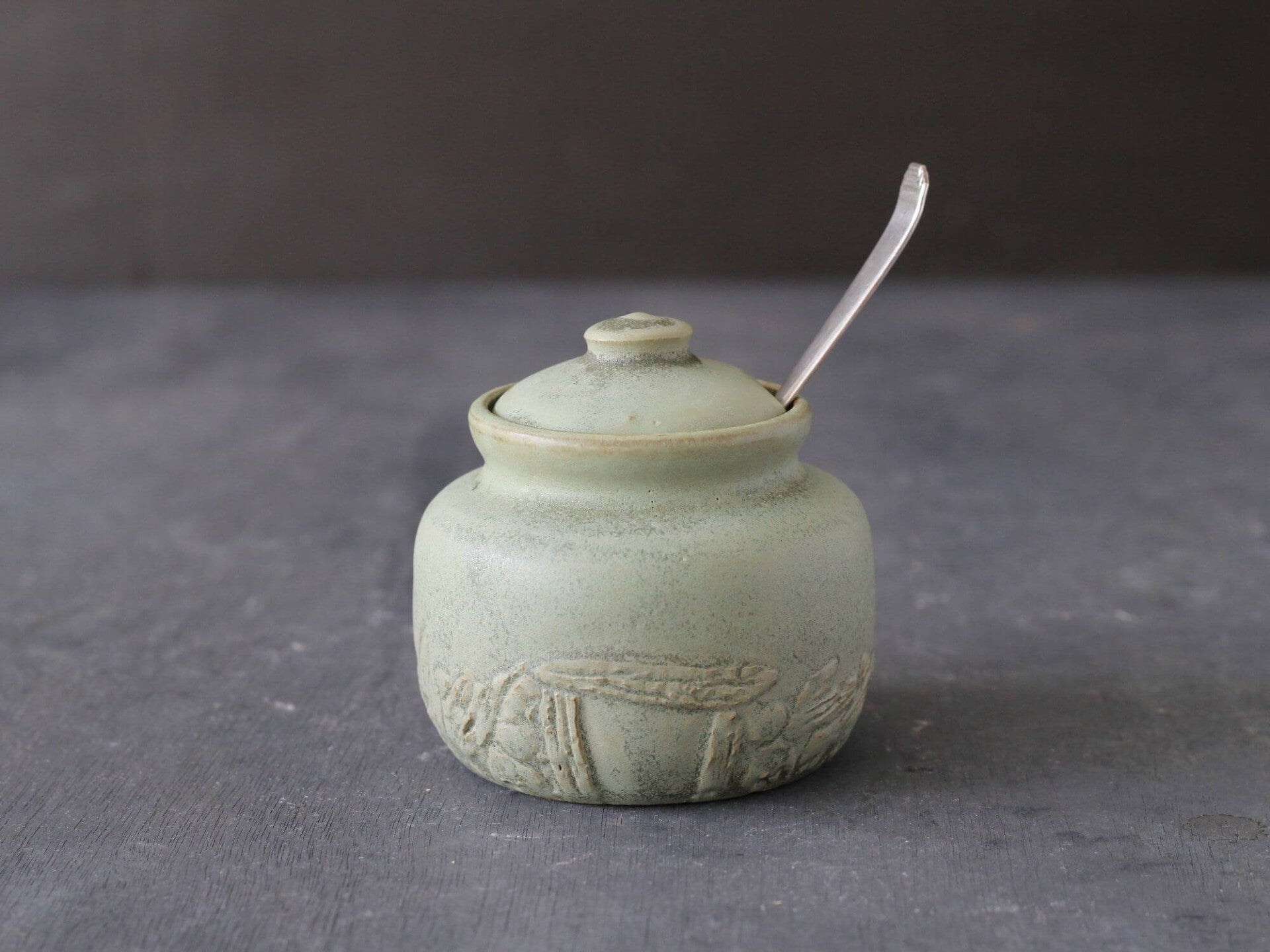 Handmade Irish Ceramic Sugar Bowl - Burren Design  - Stonewall