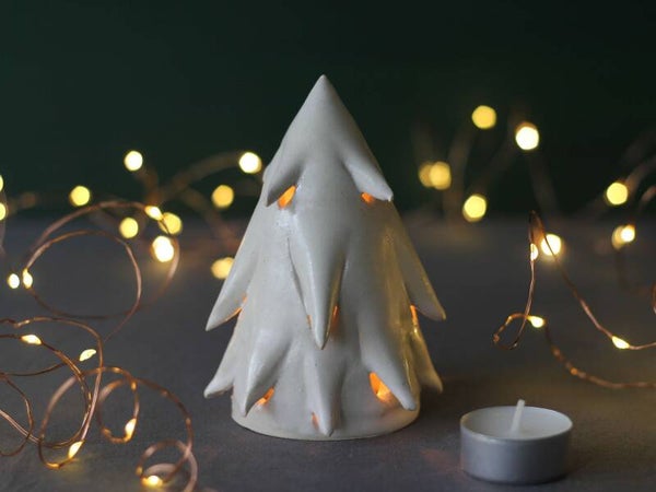 Ceramic White Satin Finish Tree 01