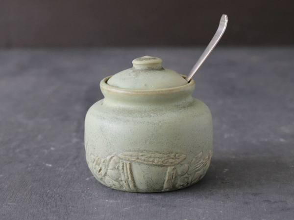 Handmade Irish Ceramic Sugar Bowl - Burren Design  - Stonewall