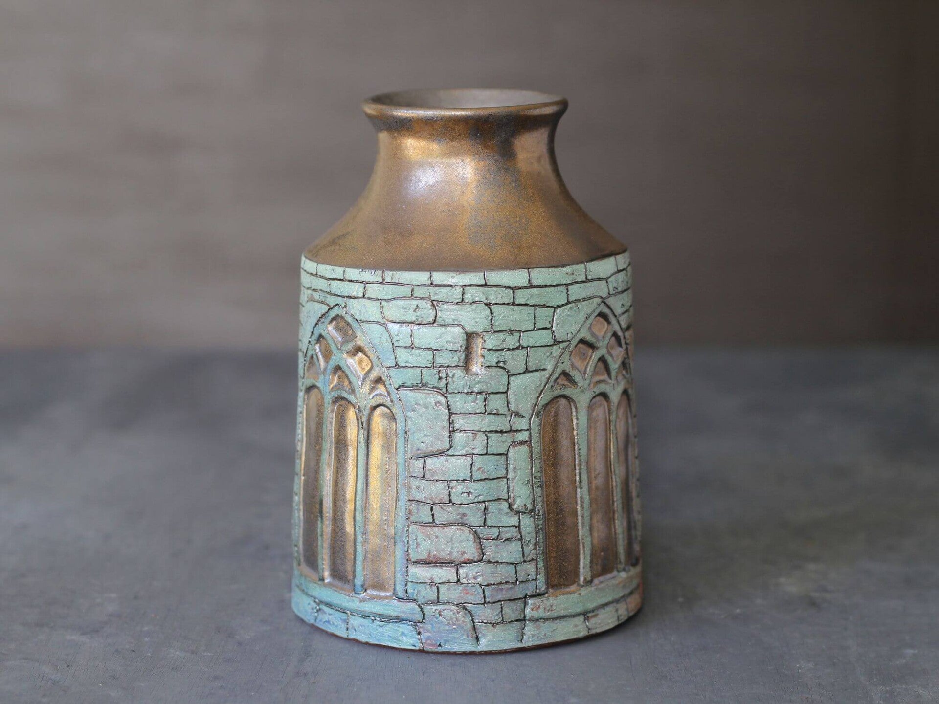 Handmade Irish Ceramic Large Vase - Abbey Design