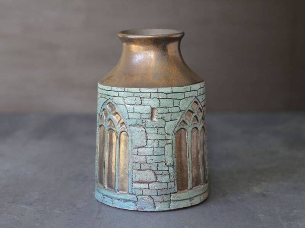 Handmade Irish Ceramic Large Vase - Abbey Design