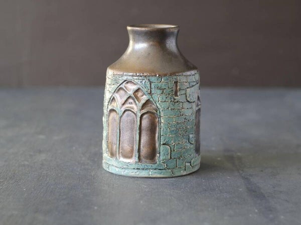 Handmade Irish Ceramic Bud Vase - Abbey Design