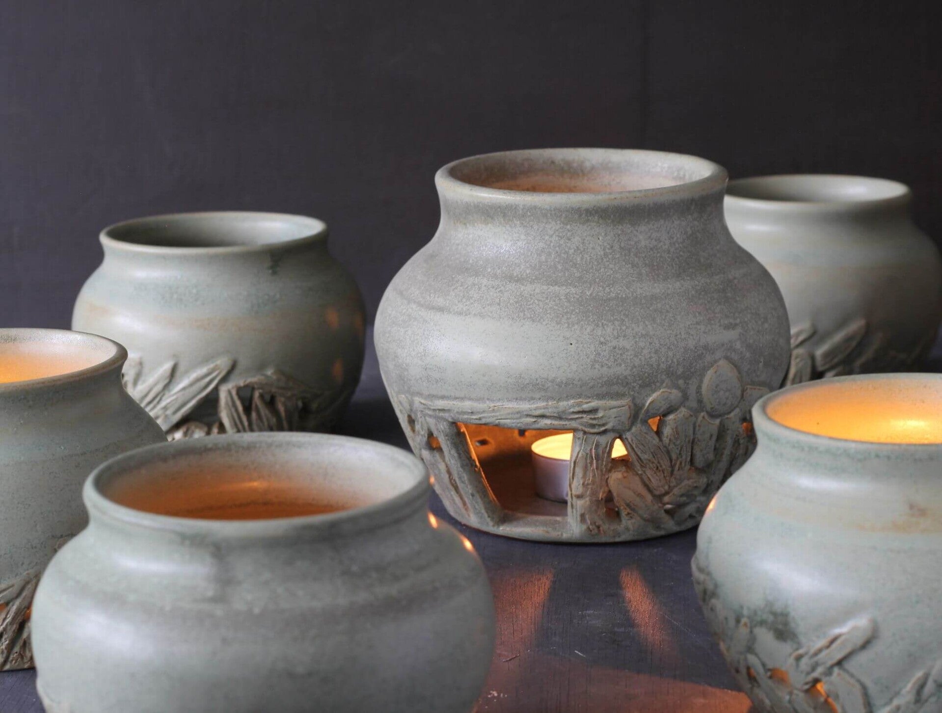 Burren-inspired ceramic candle holder from Galway Ireland