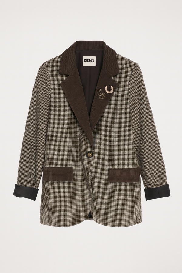 GIACCA SLIM VELLUTO + SPILLE