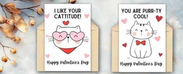 Feline Valentine's Cards