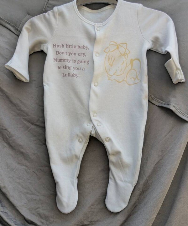 Personalised Hush Little Baby Babygrow