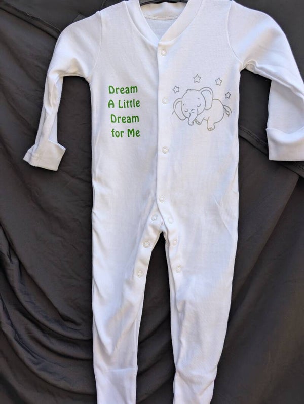 Sleeping Elephant Babygrow
