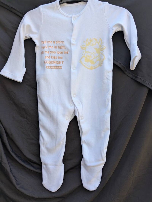 Sleeping Calf Babygrow