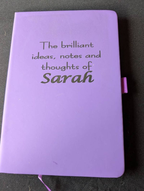 Laser Engraved Personalised PU leather Notebook