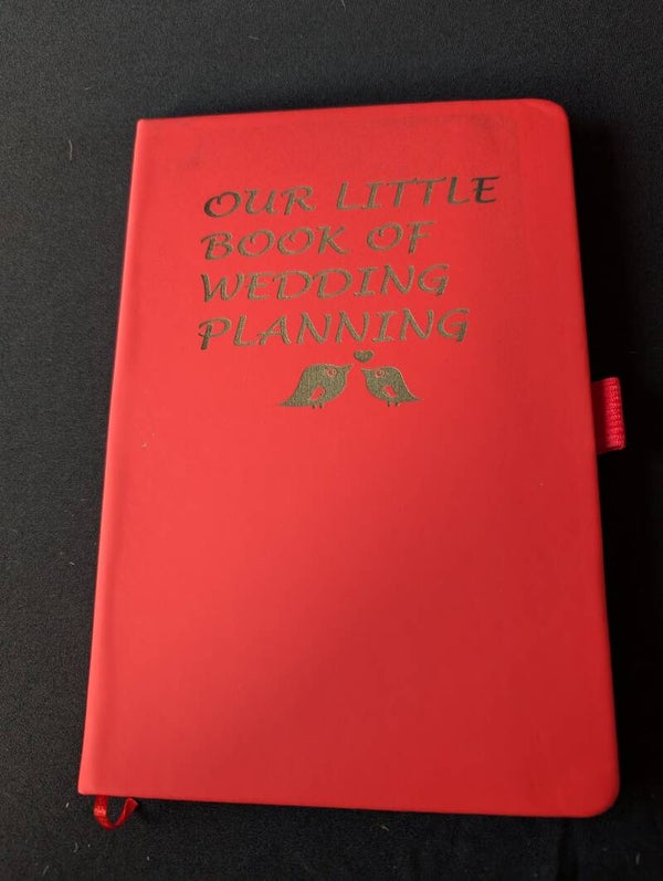 Laser engraved PU leather Wedding Planning Notebook