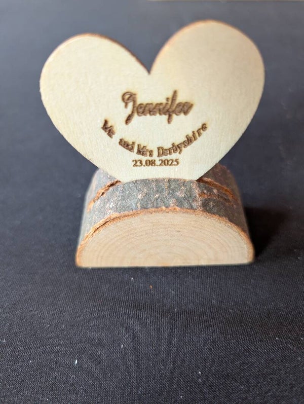 Rustic Wooden Wedding Place Names for Tables