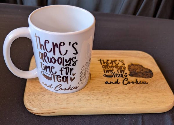 Tea and Biscuit tray with option of matching Mug