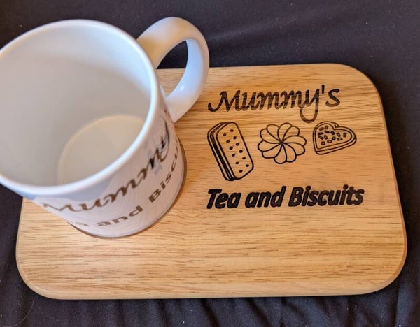 Tea and Biscuit tray with option of matching Mug