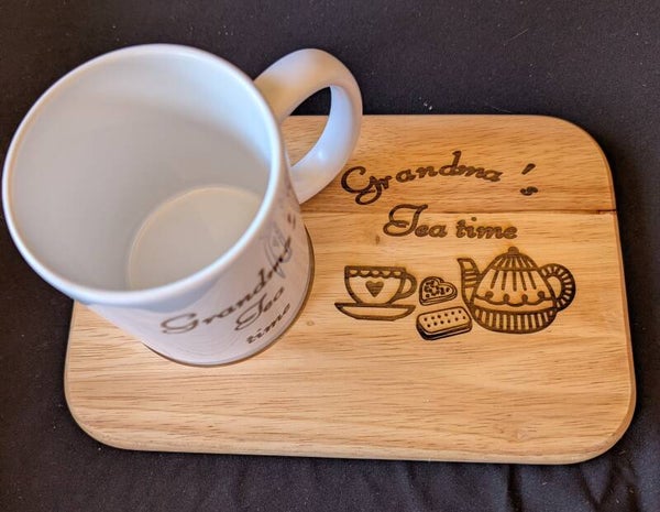 Tea and Biscuit tray with option of matching Mug