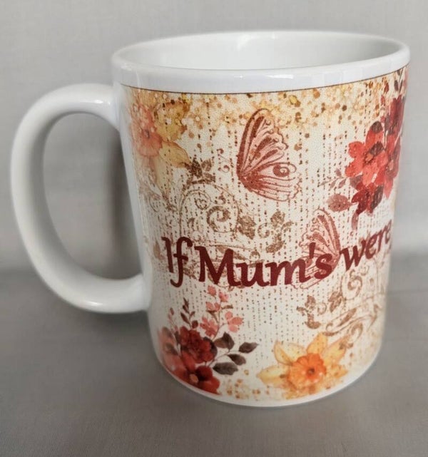 Floral Glitter effect Mug designs