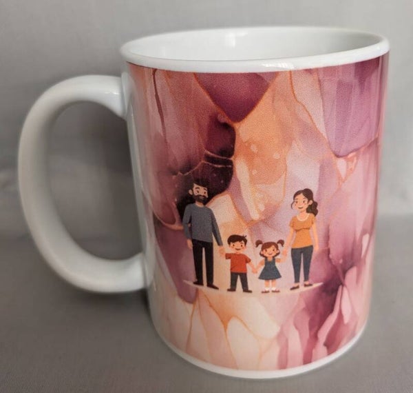 Abstract paint mug design