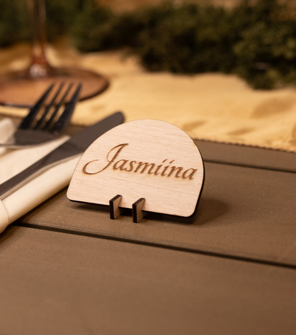 Puinen paikkakortti - Puolikaari