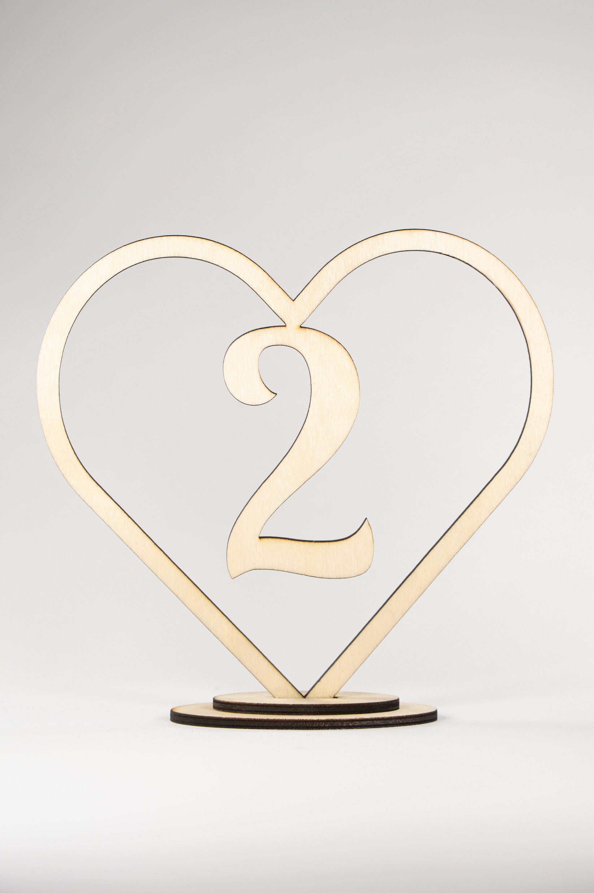 Puinen pöytänumero - Sydän #1