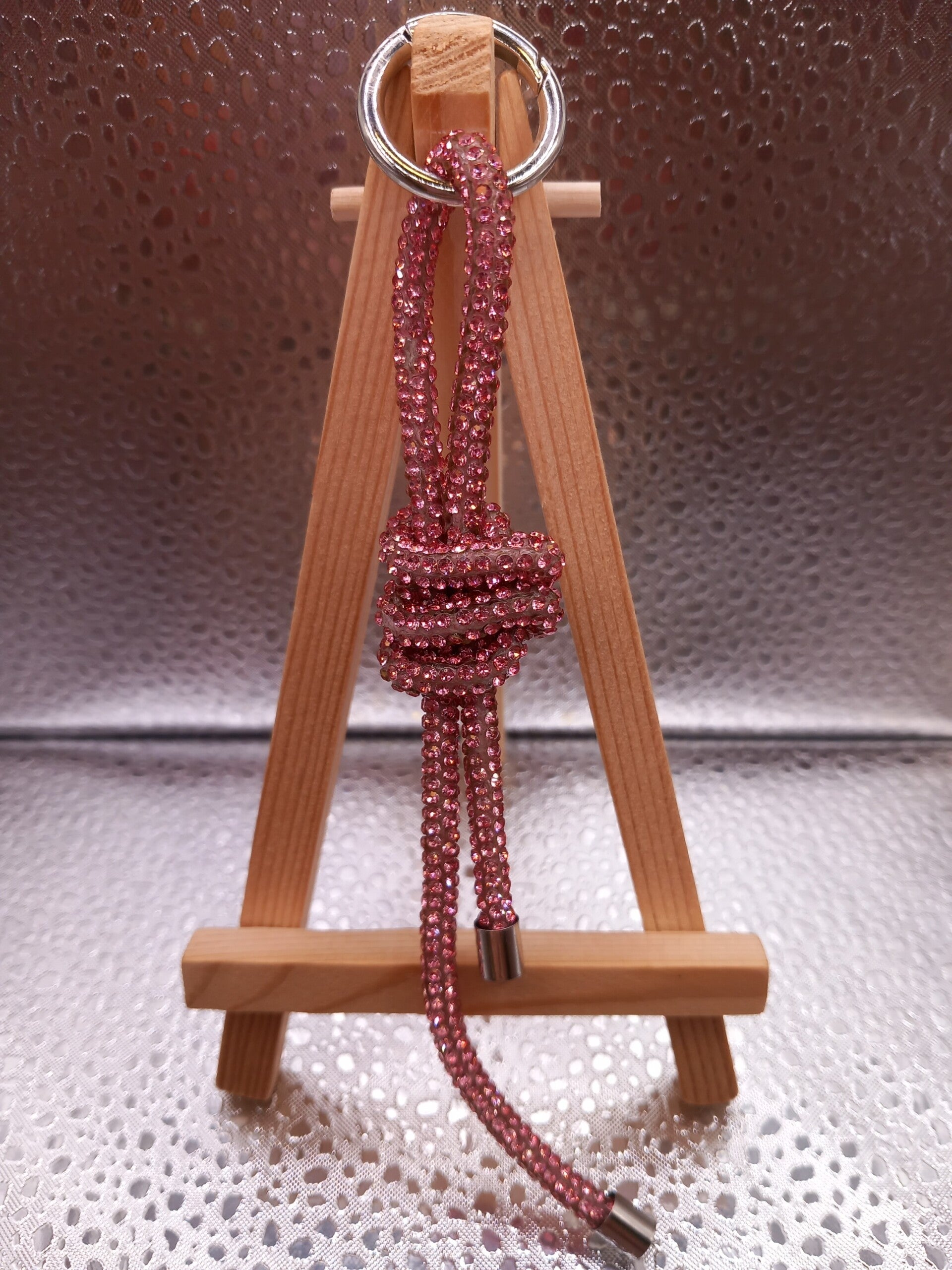 Telefoonkoord knoop paars