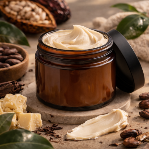 Lichte bodybutter die snel intrekt en de huid laat stralen
