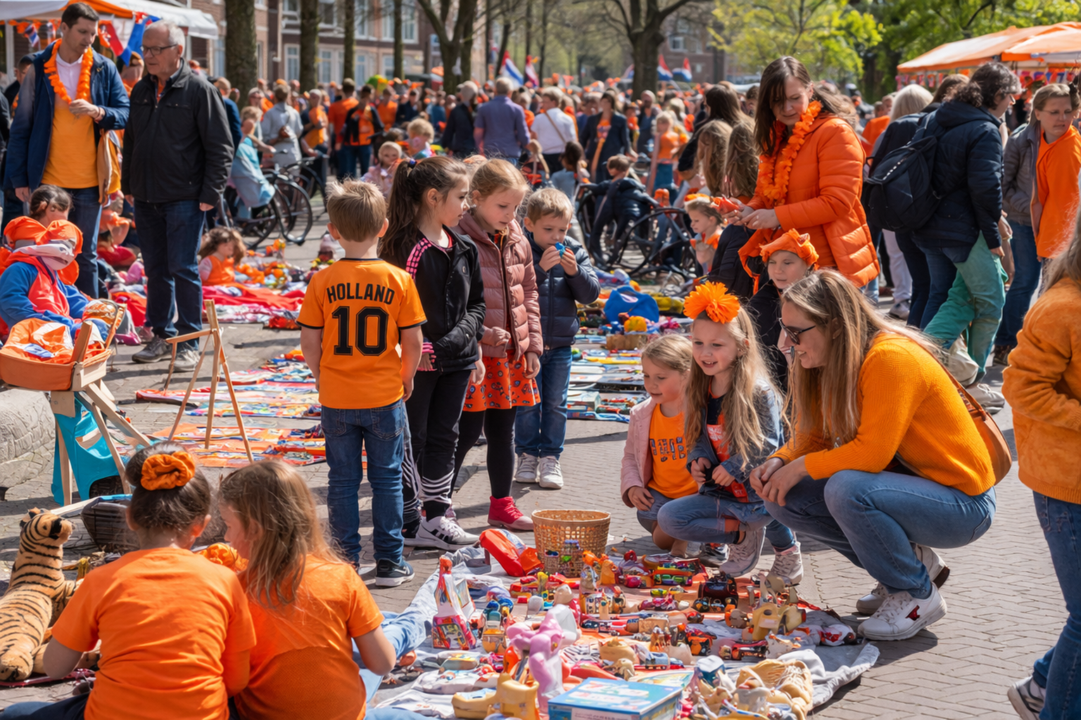 Koningsdag, druk, s.o.s. tattoo, veilig, noodnummer