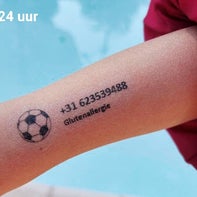 S.0.S. tattoo, S.0.S. armband, noodnummer, bellen, kinderen, kind, kwijt, gevonden, vakanties, uitjes, pretpark, dierentuin, waterproof, wrijfproof