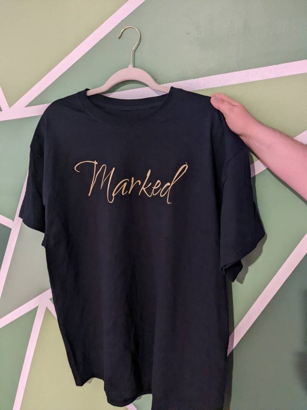 Marked t-shirt