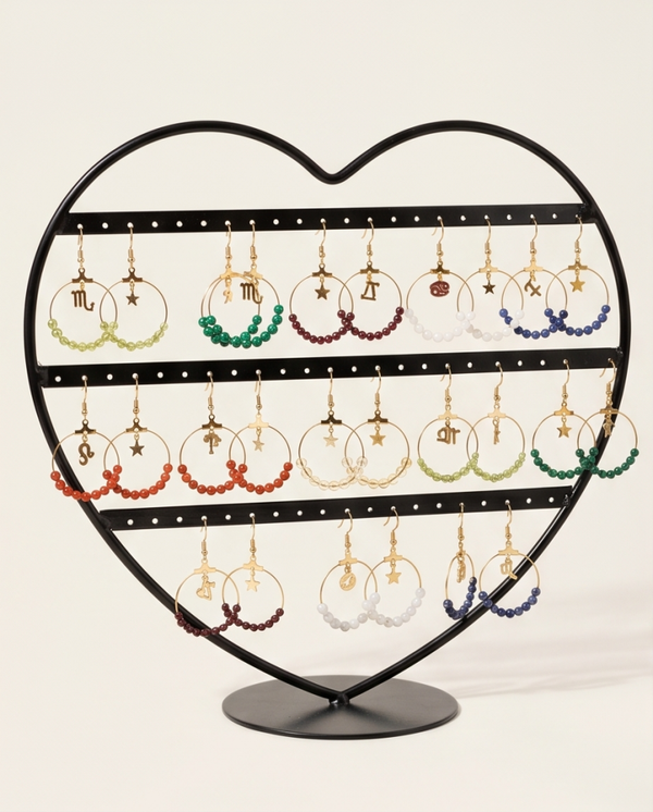 Boucles d’oreilles astrologiques asymétriques