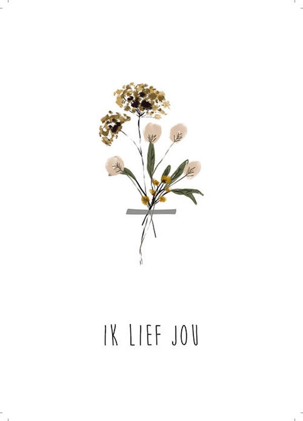 Postcard Huis van Mijn "Ik Lief Jou" No 16