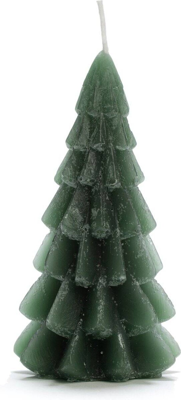 Rustik Lys Kerstboom Kaars - Forest Green - 6.3 x12 cm