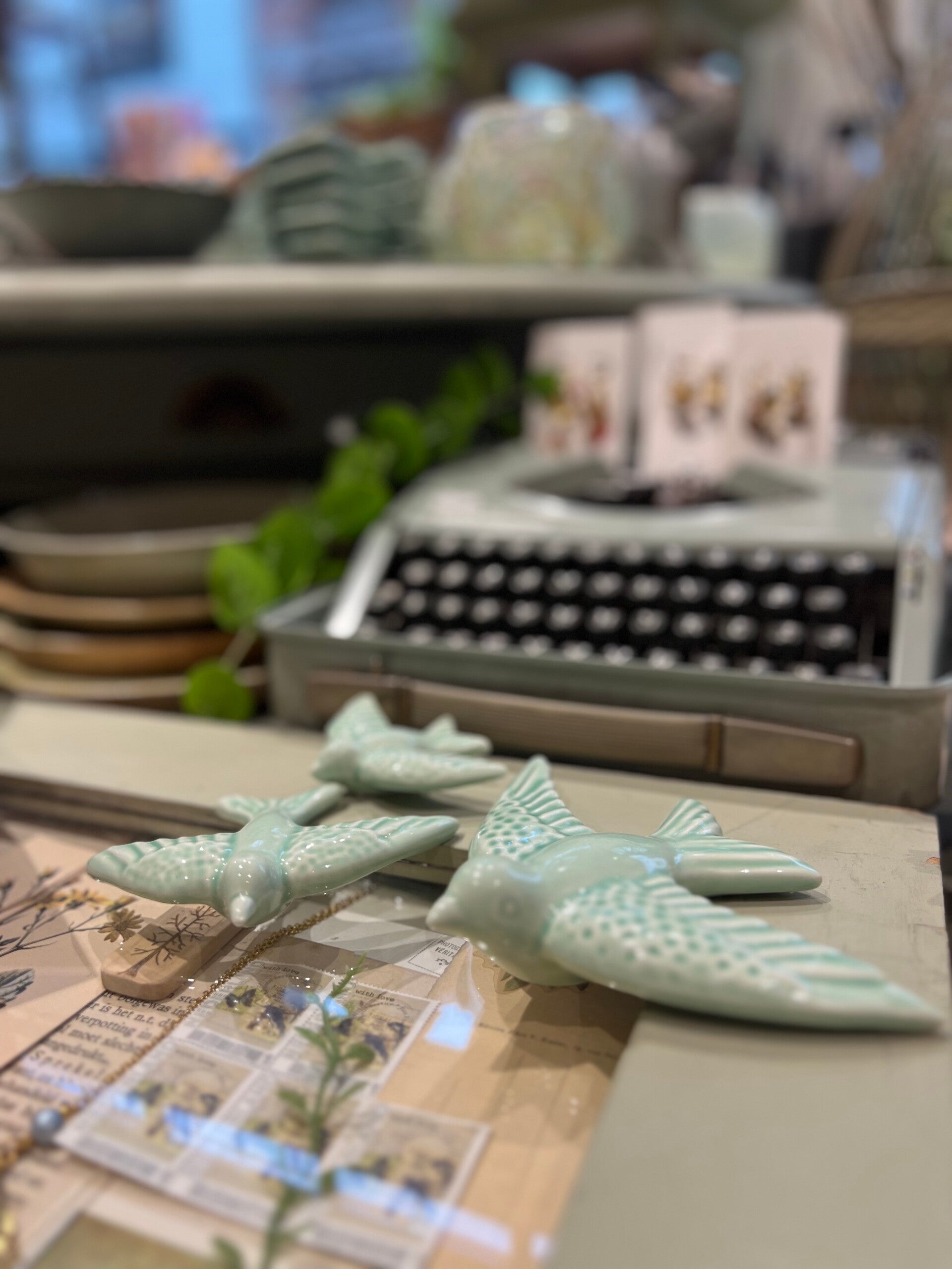 Keramieken Zwaluwen Turquoise