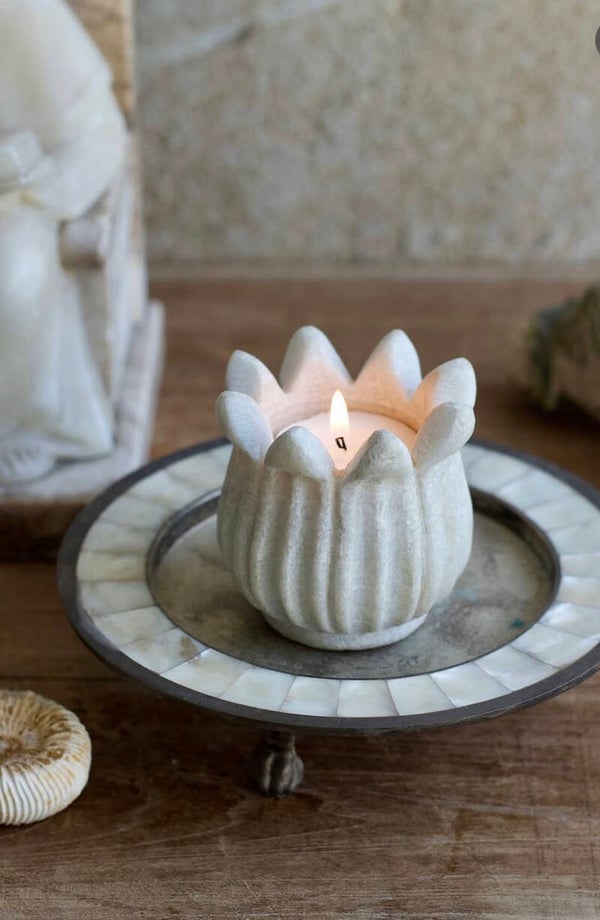 De Weldaad Lotus Waxinehouder