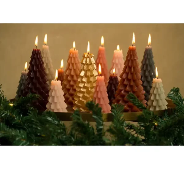 Rustik Lys Kerstboom Kaars verschillende maten - Terra Roza