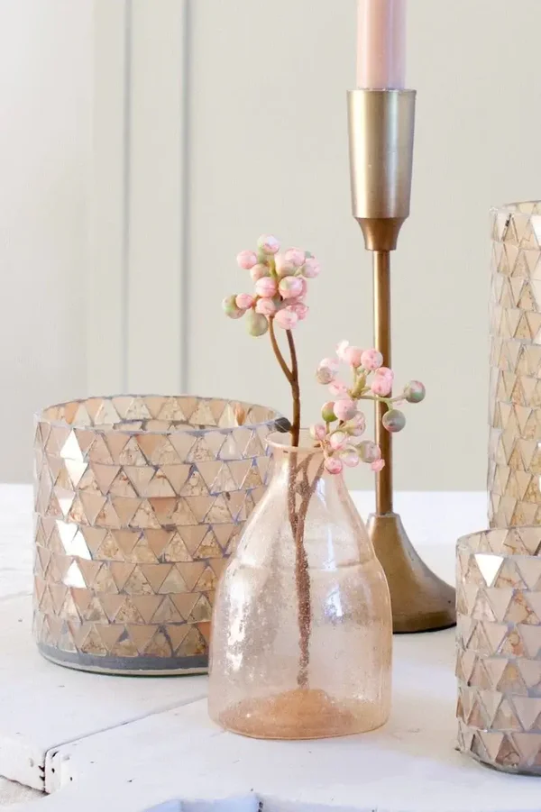 Theelichthouder driehoekig patroon