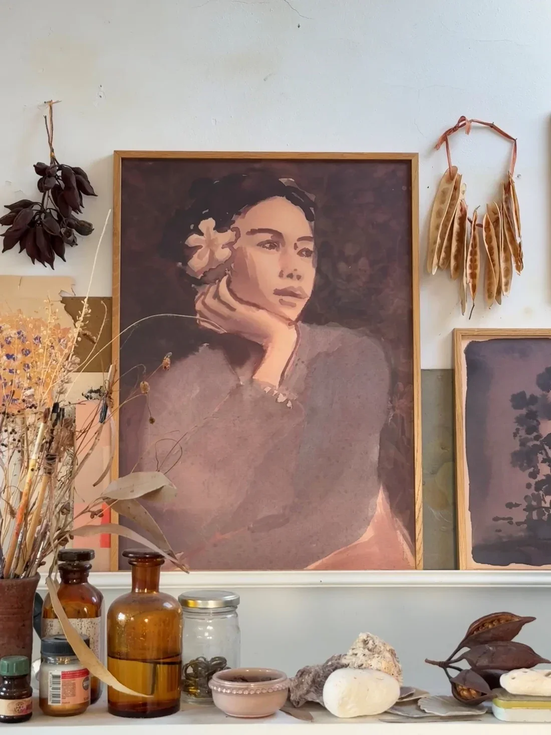 Tinystories Art Print "Frangipani Flower" incl frame