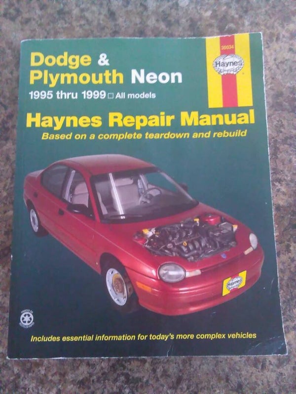 Haynes Dodge and Plymout Neon Repair Manuel - 1995-1999