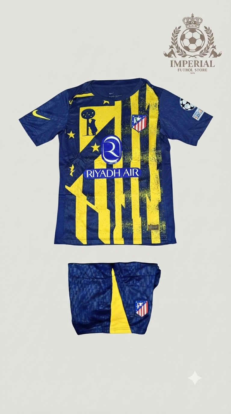 UNIFORME ATLETICO DE MADRID vISITA ¨REPLICA¨1PIEZA