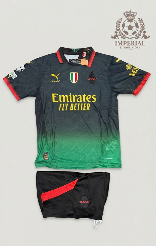 UNIFORME AC. MILAN ALTERNATIVA ¨REPLICA¨1 PIEZA