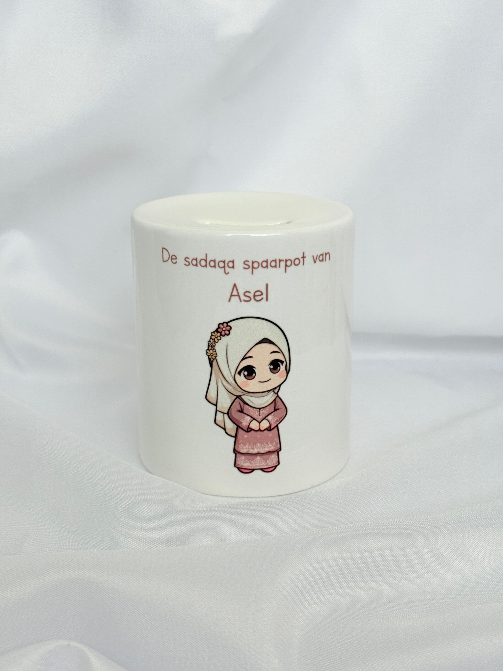 Sadaqa spaarpot met naam | Meisje