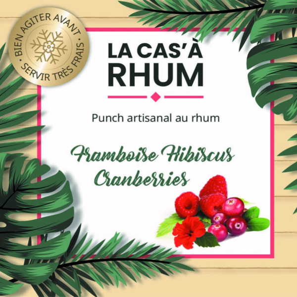Rhum arrangé Framboise hibiscus cranberries