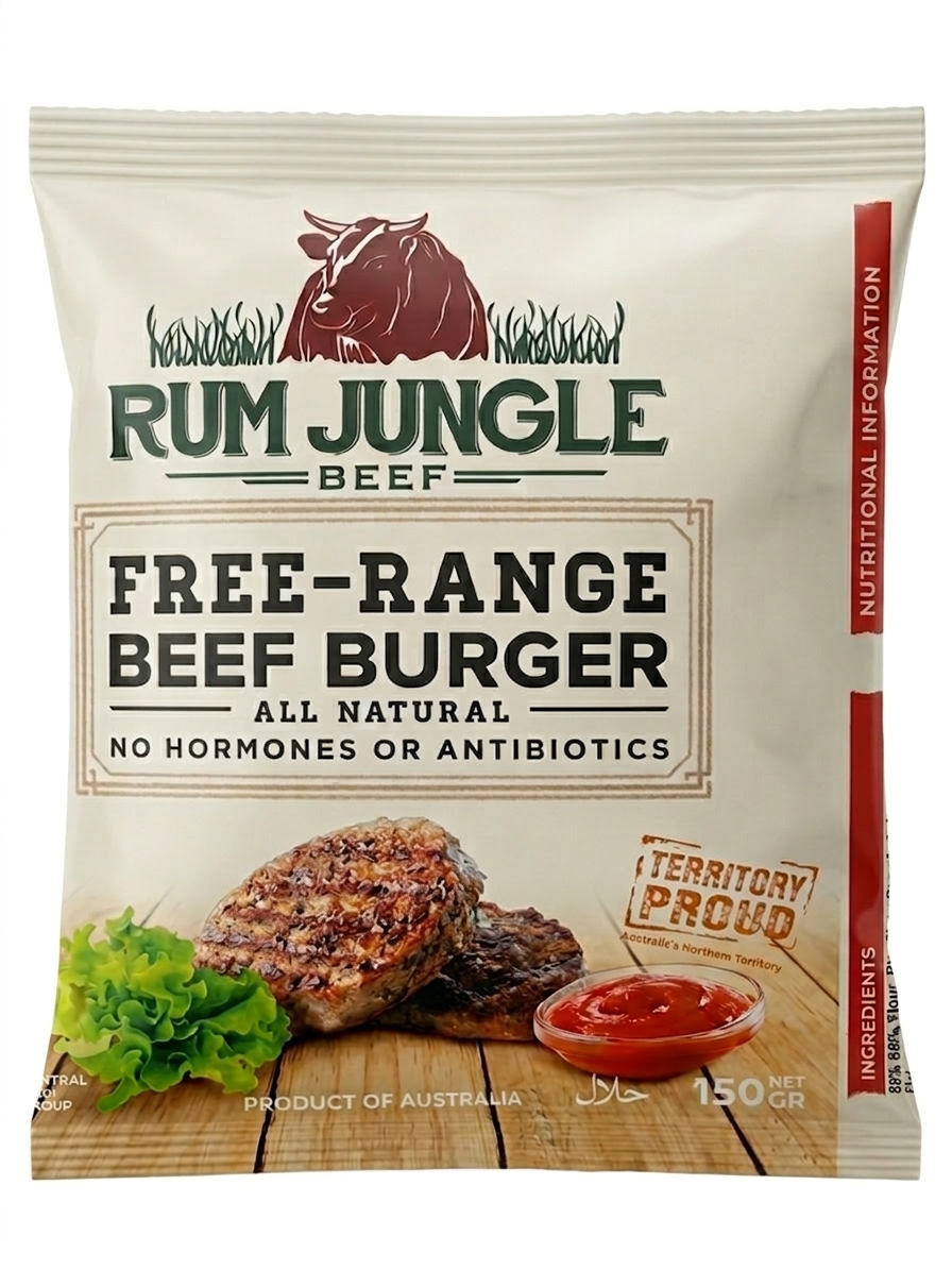 Rum Jungle Free-Range Beef Patty (30pc Box)