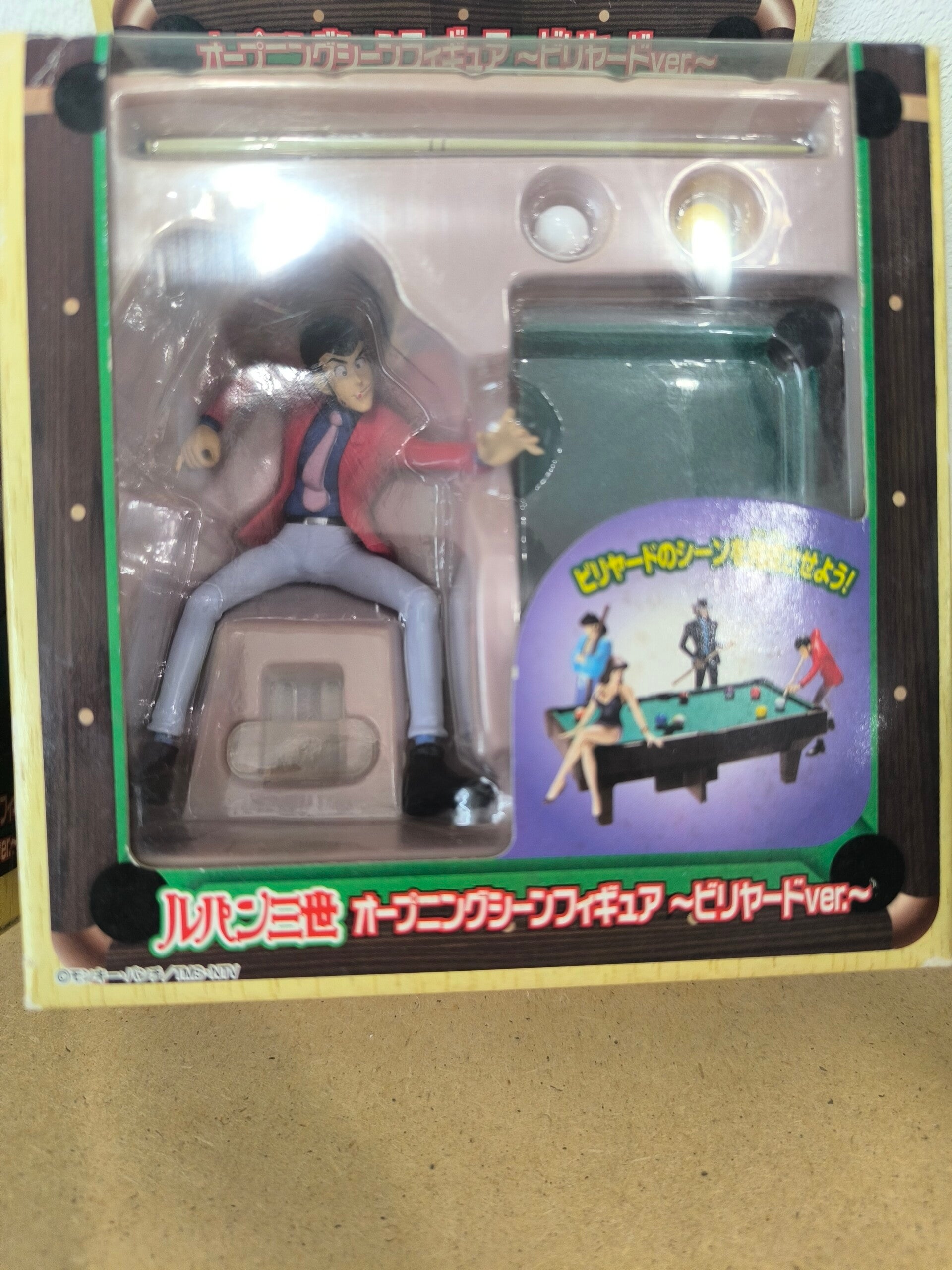 Lupin III Set Completo 4 Figure Banpresto – "Opening Scene" Billiards Ver. – Raro Diorama