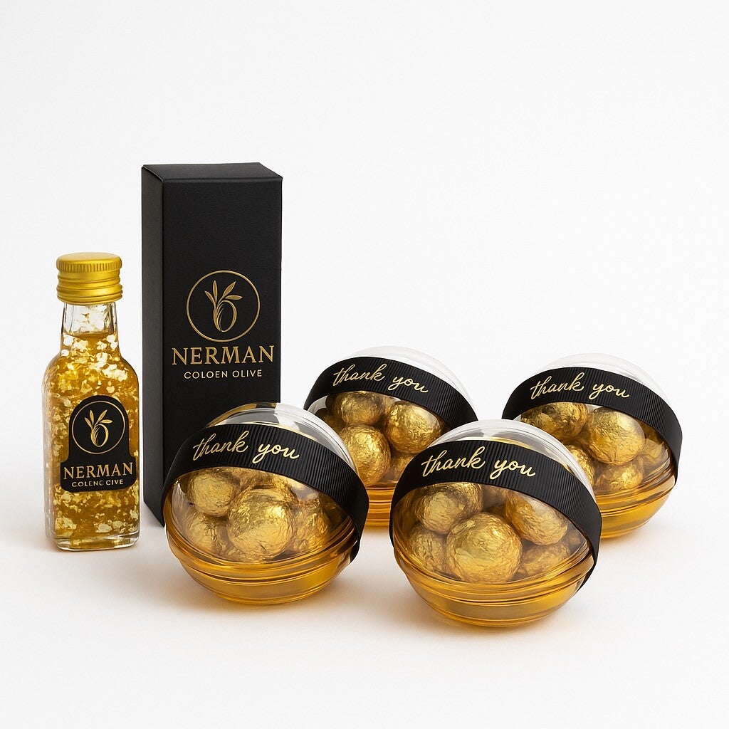Olijf Gold 24K – Luxury Olive Oil & Golden Olives (XXL Pack)