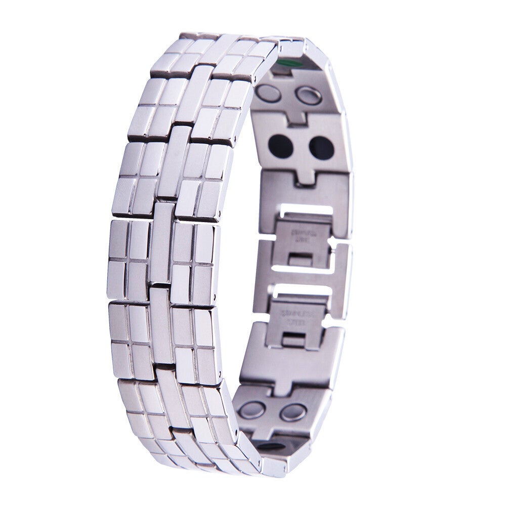 Armband (chirurgisch) staal met glanzende en matte accenten | 13002B