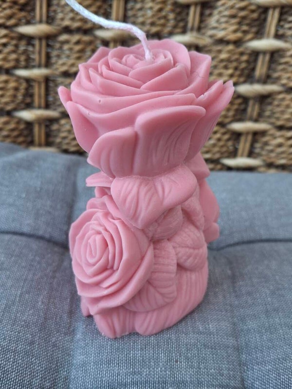 Bougie moulée – Rose