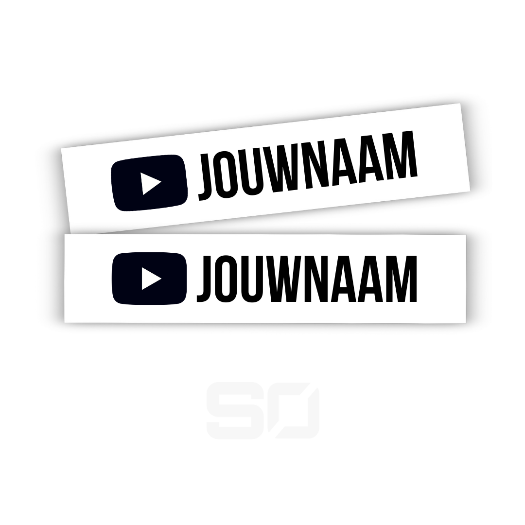 Custom YouTube stickers (2 stuks)