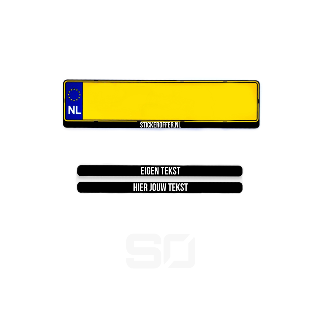Custom auto kentekenplaat sticker (2 stuks)