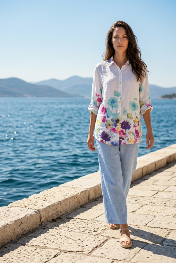 Lange linnen blouse